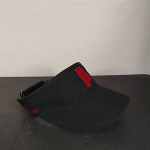 VINTAGE Mississippi State Visor Hat Cap Black Red Adjustable Olly Oxen